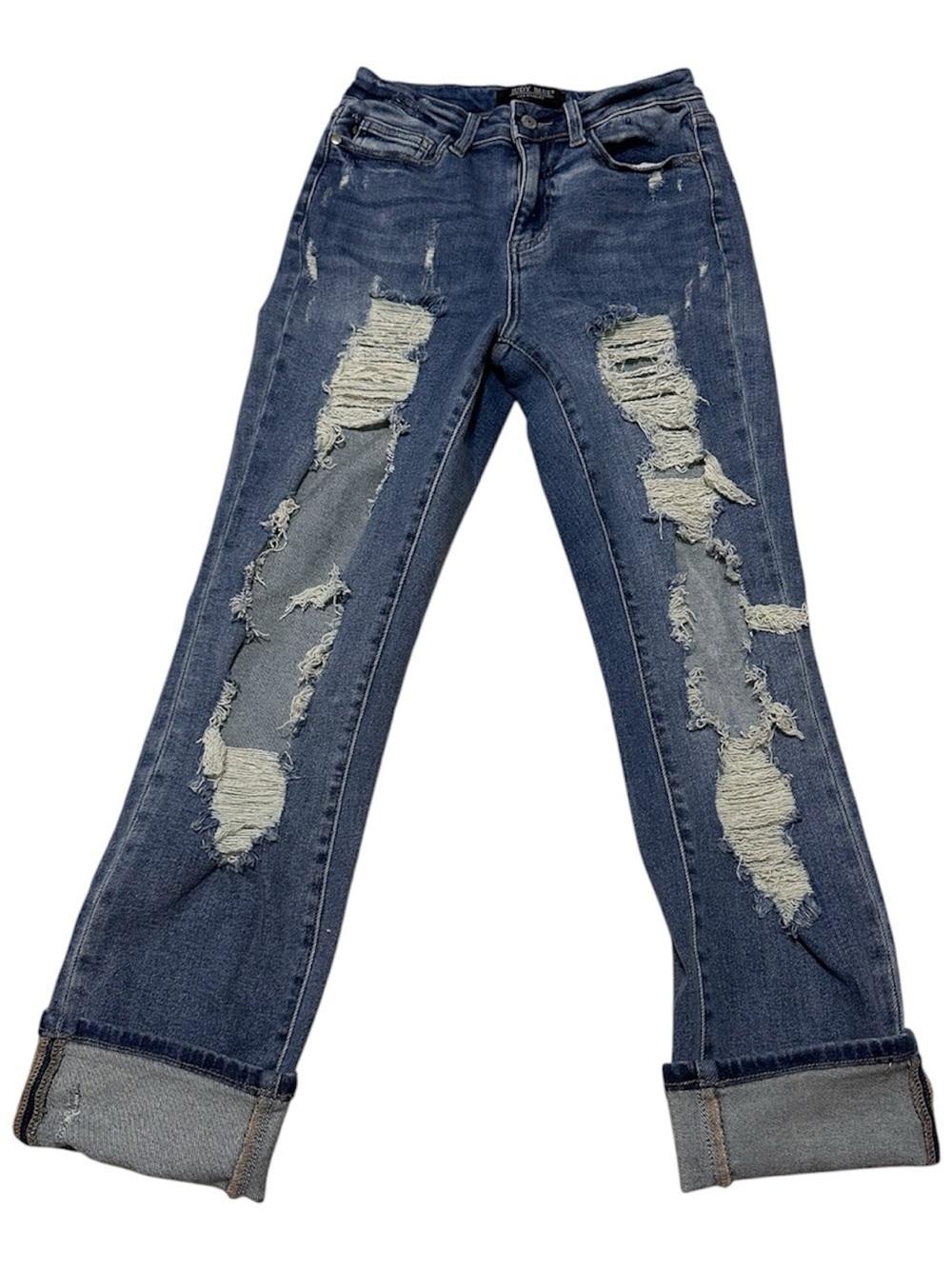Judy Blue Medium Blue Distressed Jeans
